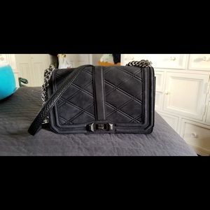 NWT Rebecca Minkoff Love Quilted Suede Crossbody